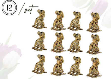 Bijuterii - Set Brose Catei 3D gold 3x3 cm  BR23.072