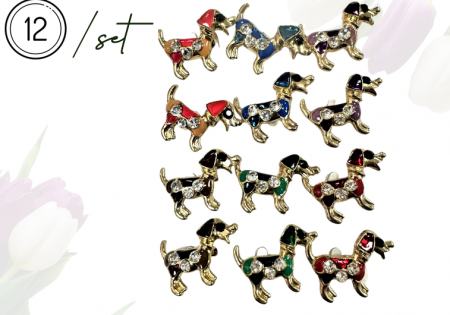 Bijuterii - Set Brose Catei 3D 3x3 cm  BR23.070