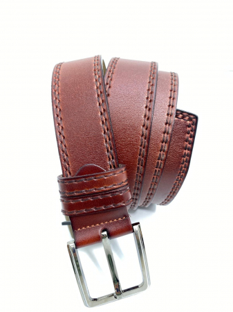 Set cadou bărbați 100% piele, Portofel și Curea de pantaloni UNO, culoare maro-roscat,F2092 [2]