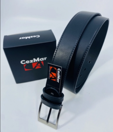 Set cadou bărbați Portofel și Curea de pantaloni din piele CEZMAR, culoare negru, P3-40N-1373 [2]