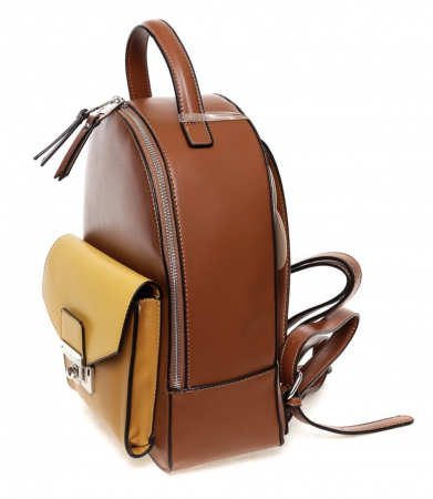 Set cadou femei Rucsac de dama Micussi maro și Eșarfă de mătase asortata [3]