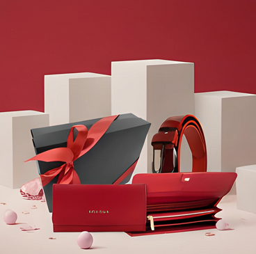 Set cadou GINA pentru femei Portofel si Curea de piele naturala 100% produs in Romania, rosu 3cm ,SRN_ALCR03 [3]