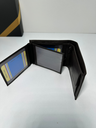 Set cadou Portofel din piele 100% si Curea piele ecologica maro inchis, LY1531_1379DB [2]