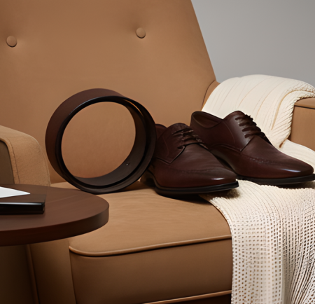 Set cadou Portofel din piele naturala si Curea din piele ecologica A-2185-4B, latime curea 3.5cm, e-CADOU [2]