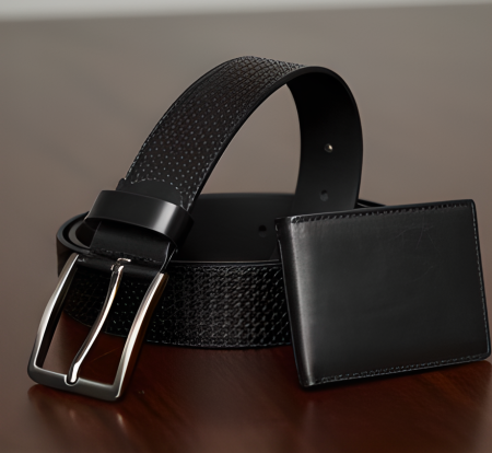 Set cadou Portofel din piele naturala si Curea din piele ecologica A-2185-4N, latime curea 3.5cm, e-CADOU [3]