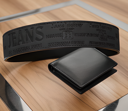 Set cadou Portofel piele si Curea piele ecologica de barbati neagra,PB-LY1114 latime curea 3.5cm, e-CADOU, latime curea 3.5cm, e-CADOU [6]