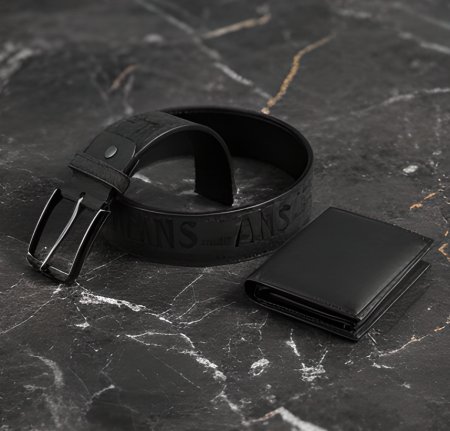 Set cadou Portofel piele si Curea piele ecologica de barbati neagra,PB-LY1114 latime curea 3.5cm, e-CADOU, latime curea 3.5cm, e-CADOU [3]