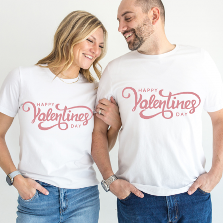 Tricouri personalizate Family - Set tricouri pentru cuplu personalizate Valentines Day VD2401
