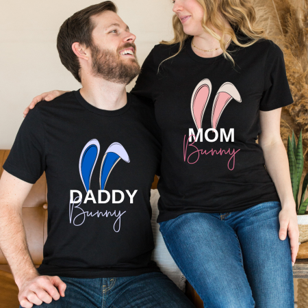 Cadouri aniversare - Set de tricouri personalizate Family mama, tata  si copii cu tematica  de PASTE PP116