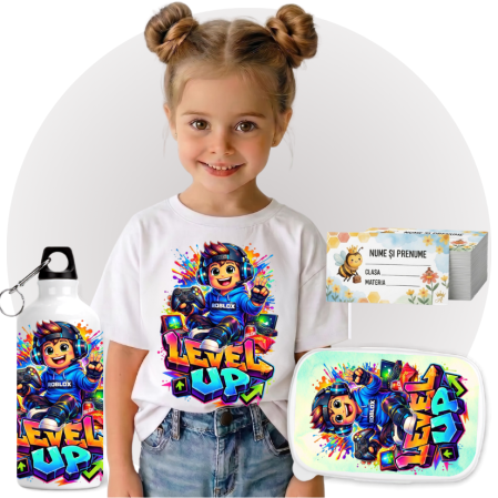 Seturi Complete Back to School - Set Promo Back to School Roblox– Tricou + Cutie + Bidon Personalizat pentru copilul tău