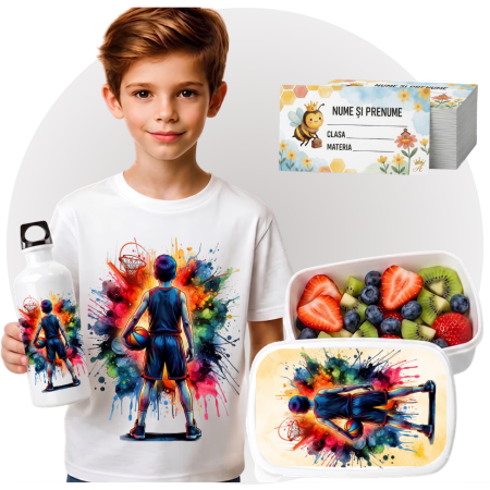 Seturi Complete Back to School - Set Promo Back to School Fotbal – Tricou + Cutie + Bidon Personalizat pentru copilul tău