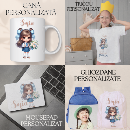 Set promotional Back to school prima zi de gradinita scoala din bumbac  Masini  Cars Nitroade ABF347 [3]