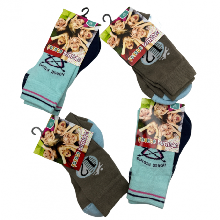Fashion - Set sosete din bumbac cu talpa dubla pentru iarna, made in Romania, S25