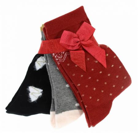 Set Sosete femei cu tematica de Craciun, 3in1, SNX7769 [1]