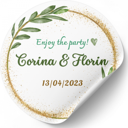Stickere Personalizate - Set stickere etichete autoadezive personalizate Enjoy the party