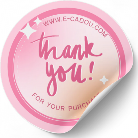 Stickere Personalizate - Set stickere etichete autoadezive personalizate  Thank you