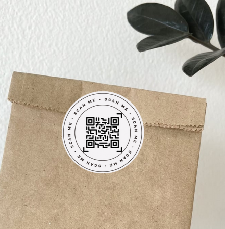 Set stickere etichete autoadezive rotunde personalizate Cod QR [3]