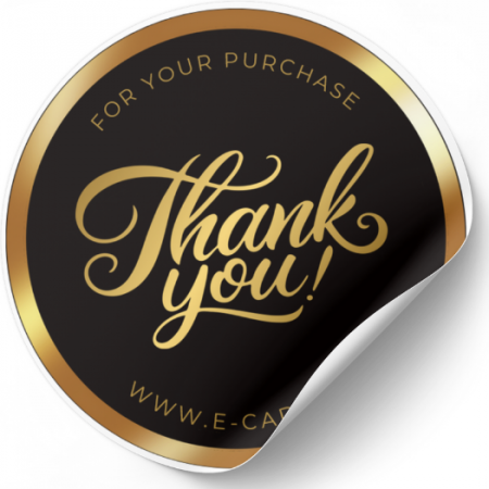 Stickere Personalizate - Set stickere etichete autoadezive personalizate  Thank you