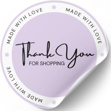 Set stickere etichete autoadezive rotunde personalizate  Thank you [1]