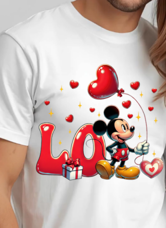 Set tricouri pentru cuplu personalizate cu imprimeu – Minnie & Mickey | Valentine’s Day ❤️ [2]