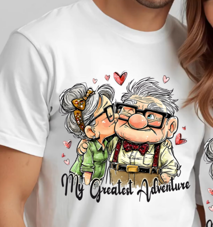 Set tricouri pentru cuplu personalizate cu imprimeu My Greatest Adventure| Valentine’s Day ❤️ [1]