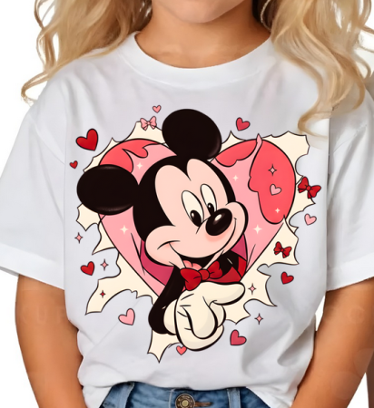 Tricou personalizat pe ambele fete cu imprimeu MInnie si Mickey Valentine’s Day ❤️ [2]