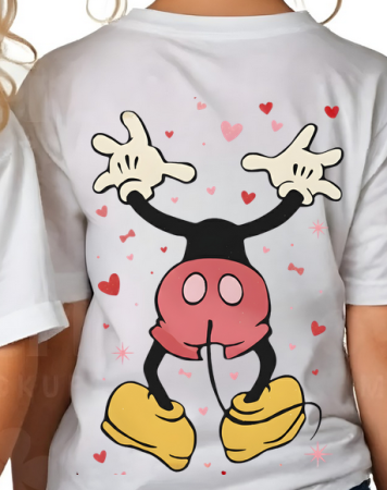 Tricou personalizat pe ambele fete cu imprimeu MInnie si Mickey Valentine’s Day ❤️ [1]