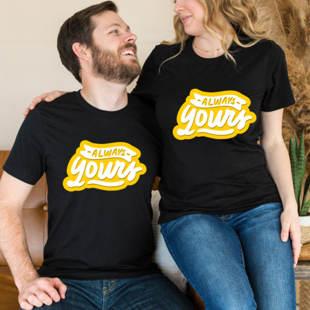 Tricouri personalizate Family - Set tricouri pentru cuplu personalizate Valentines Day VD2418 Always yours