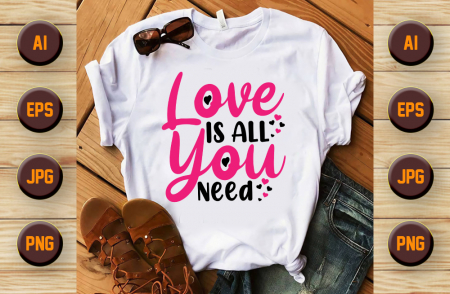 Set tricouri pentru cuplu personalizate Valentines Day VD2430 Love is all I need [1]