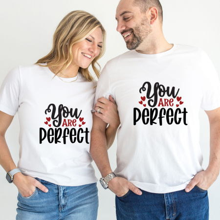 Tricouri personalizate Family - Set tricouri pentru cuplu personalizate Valentines Day VD2438 You are perfect