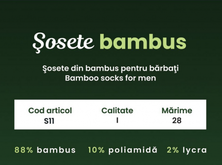 Sosete subtiri barbati, din bambus, set 5 perechi, S29 [2]