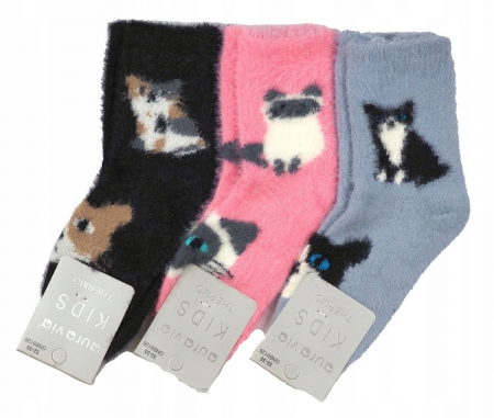 Sosete copii pufoase thermo din bumbac, set 3 perechi, GNB9126, perfecte pentru iarna [1]