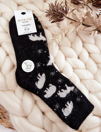 Sosete de dama, thermo din lana,  tematica de craciun, set 5 perechi, TNV6915 [2]