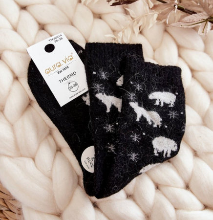 Sosete de dama, thermo din lana,  tematica de craciun, set 5 perechi, TNV6915 [3]