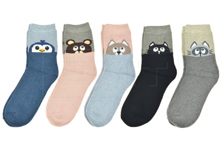 Sosete femei groase de iarna din bambus, set 5 perechi, NNV5785 [0]