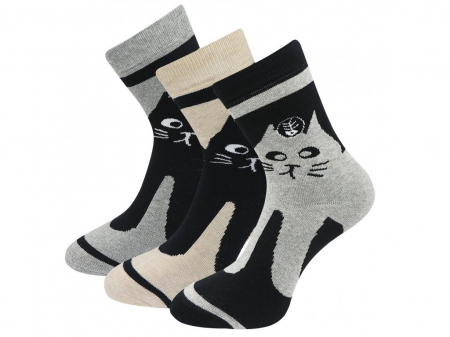 Sosete femei groase de iarna din bumbac, set 5 perechi, 8860 [2]