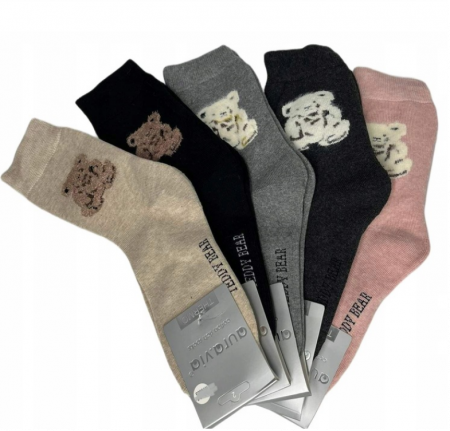Sosete femei groase de iarna din bumbac, set 5 perechi, NV8903 [1]