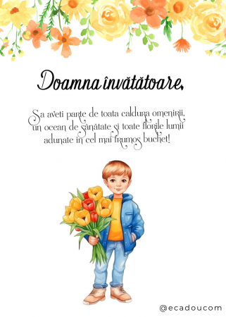 Tablou Cadou invatatoare sau profesoare 8 martie cu mesaje personalizate T1016_06 [1]