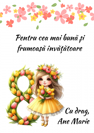 Tablou Cadou invatatoare sau profesoare 8 martie cu mesaje personalizate T1016_09 [1]