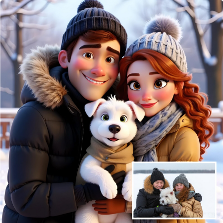 Tablou personalizat cu 5 poze de familie - Cadoul ideal pentru familie TA4_P7 Happy Family [1]