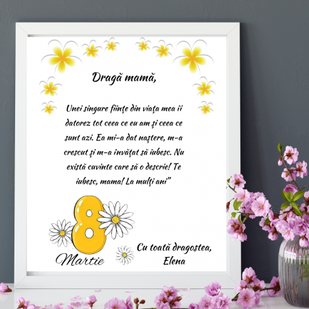 Tablou Personalizat Ziua Mamei 8 martie  pentru mama, bunica, nasa TP1026 [2]
