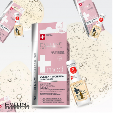 Tratamente pentru unghii - Tratament MED+ Nail Therapy Ulei-lotiune pentru unghii Eveline Cosmetics