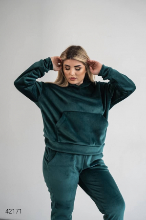 Trening marime mare batal dama, catifea soft, verde Emerald, 8072-24 e-Cadou [5]