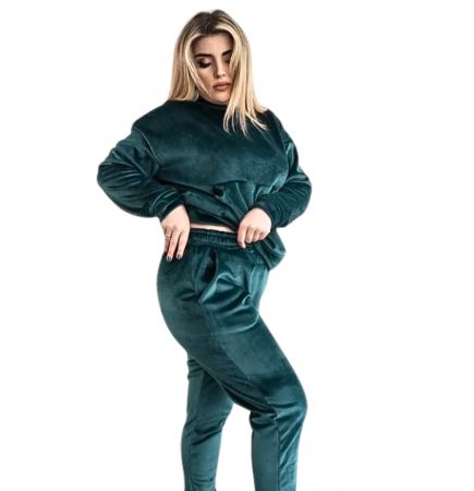 Trening marime mare batal dama, catifea soft, verde Emerald, 8072-24 e-Cadou [1]