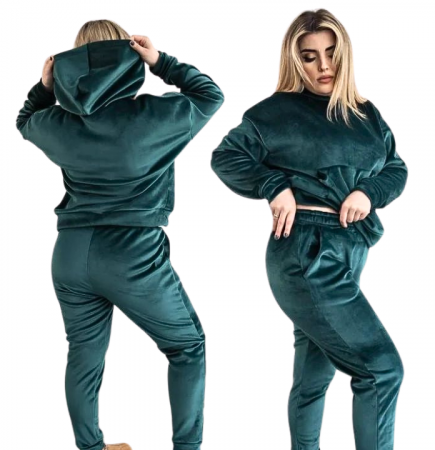 Trening marime mare batal dama, catifea soft, verde Emerald, 8072-24 e-Cadou [0]