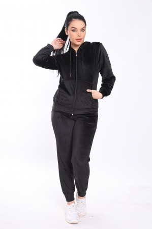 Trening dama negru, catifea soft, fermoar, e-Cadou [6]