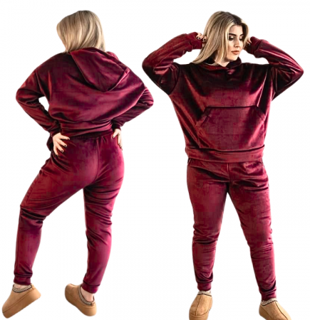 Trening marime mare batal dama, catifea soft,  grena 8072-24 e-Cadou [0]