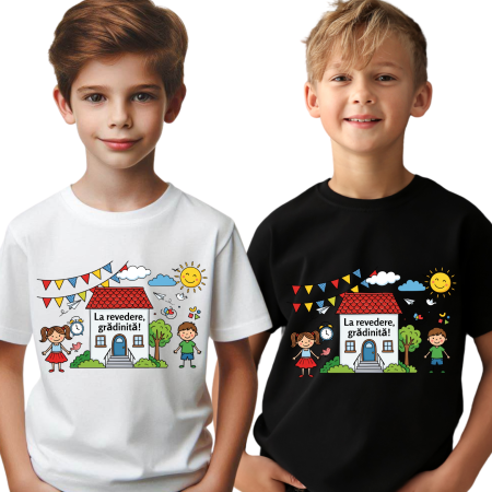 Cadouri pentru profesori sau absolventi - Tricou  Absolventi  Gradinita  – Bumbac 100% pentru Copii și Profesori