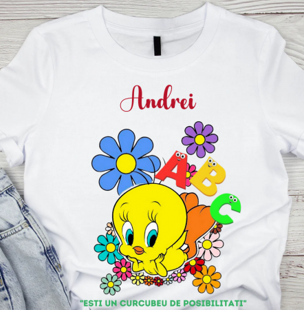 Cadouri copii 5 ani - Tricou absolvire Clasa Tweety pentru  educatoare, elevi clasa 4 sau gradinita ABS10904