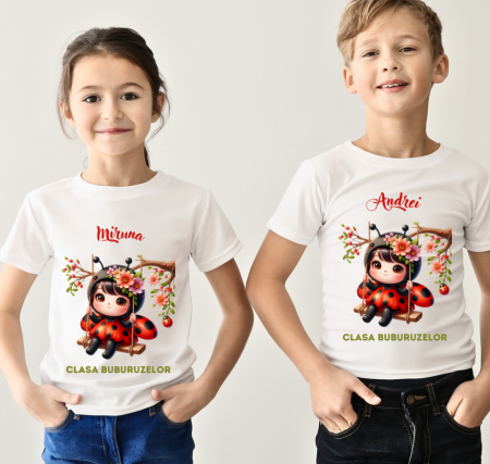 Tricou absolvire elevi clasa 4 sau gradinita Clasa buburuzelor cu text sau poze ABS1071 [2]